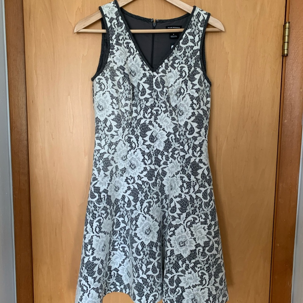 Club Monaco Gray Lace Dress